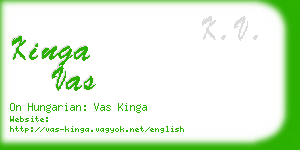 kinga vas business card